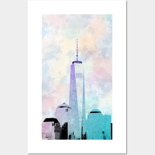 Lower Manhattan (Watercolor) Posters and Art